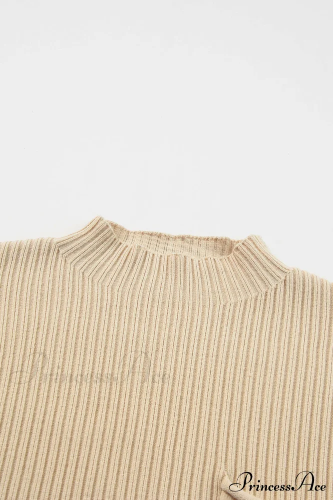 Arm Oatmeal Brief Knit Patch Ribbed with Sweater Pocket - Image 9
