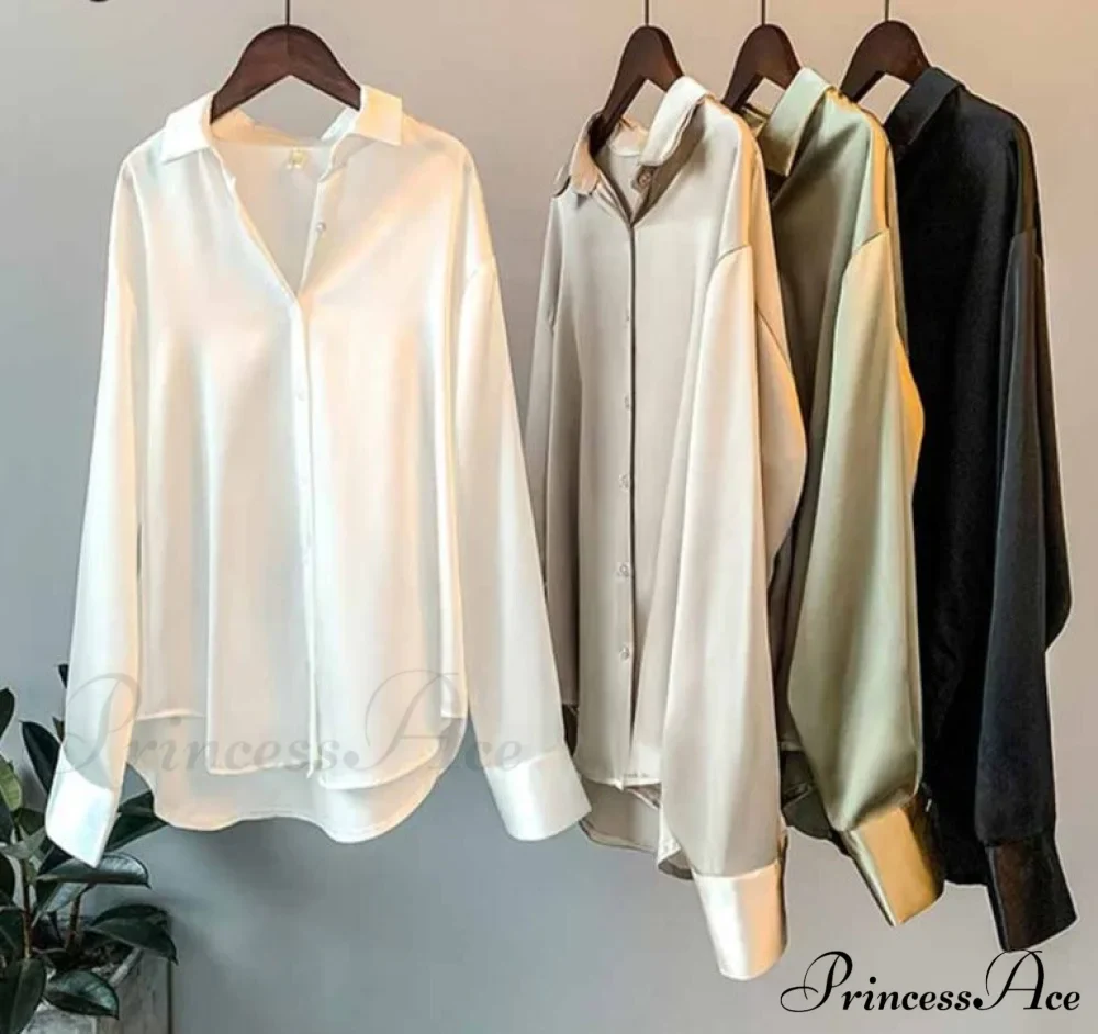 Vintage Long Sleeve Silk Blouse