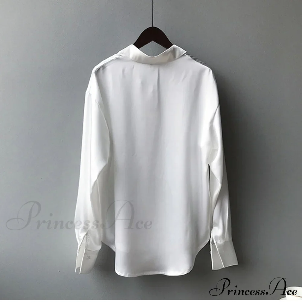 Vintage Long Sleeve Silk Blouse - Image 6
