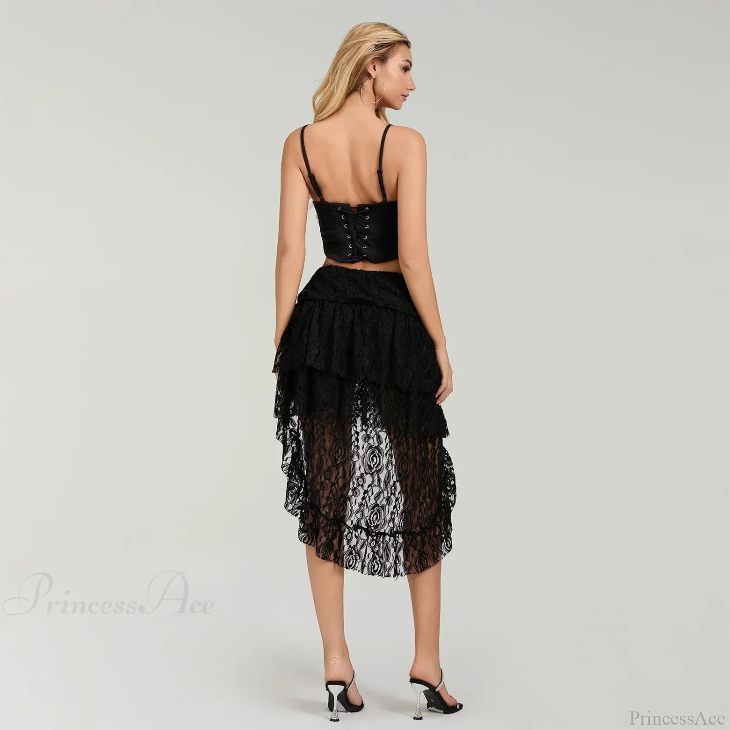 Asymmetric Ruffled Hem Skirt - Image 4
