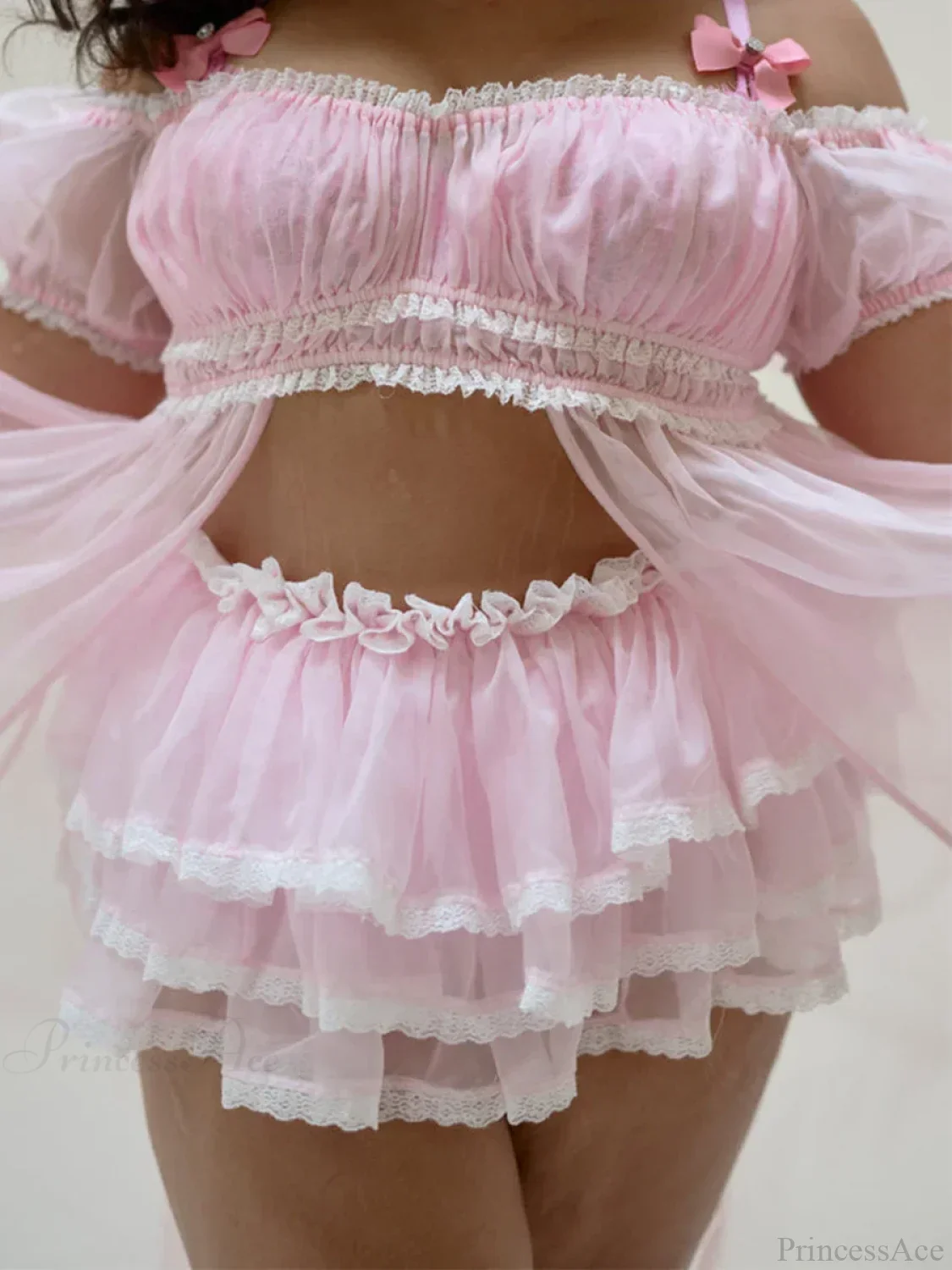 Asymmetrical Lace Patchwork Skirt - Image 2