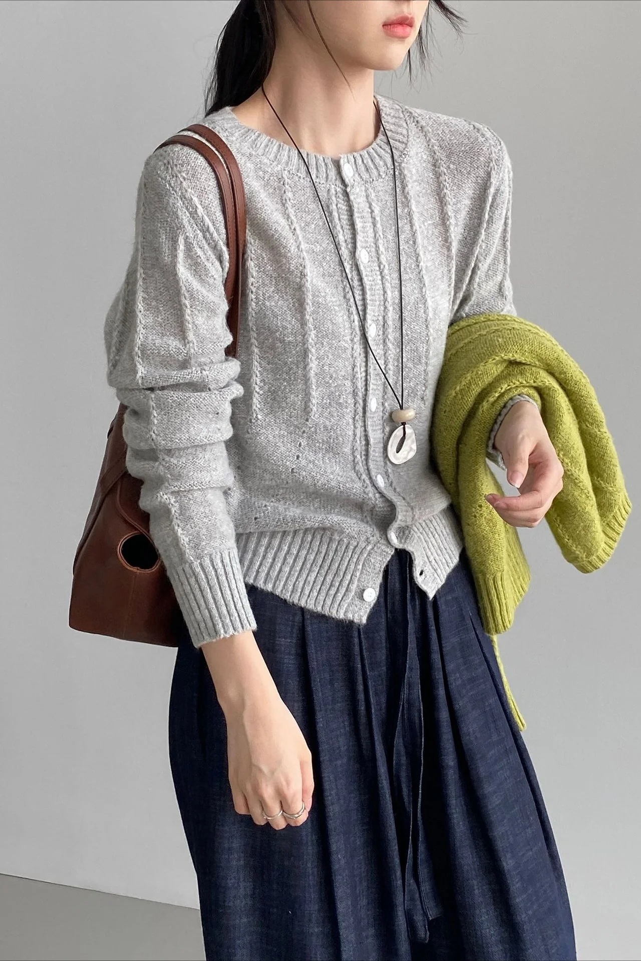 Atmospheric Wool Knit Cardigan - Image 12