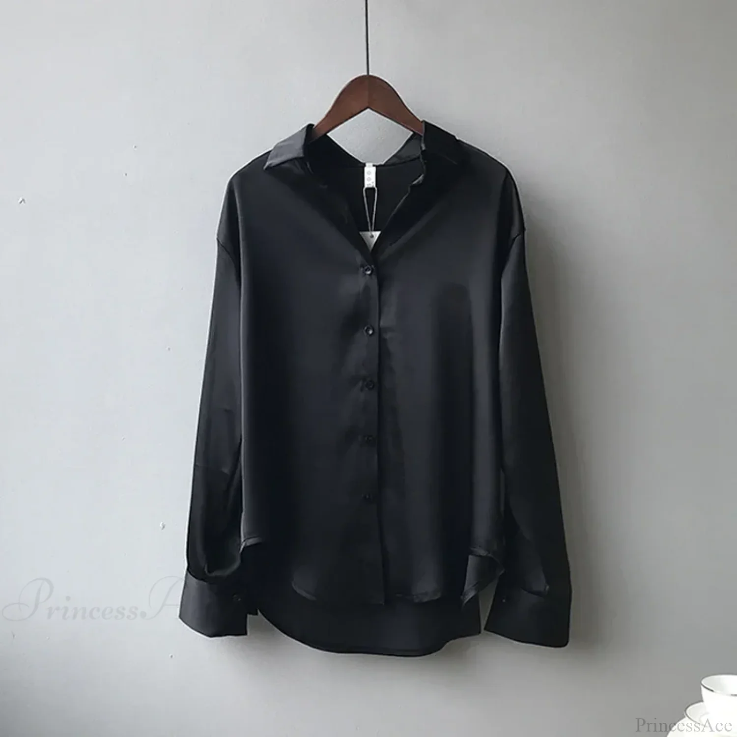 Autumn Button Up Satin Vintage White Blouse - Image 6