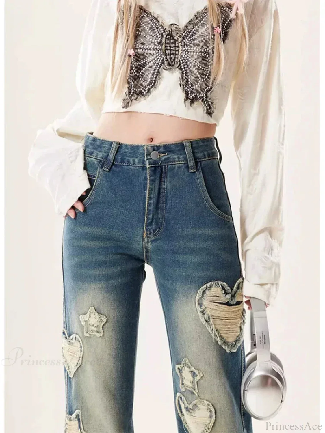 Azure Medieval Baggy Flare Star Pant - Image 3