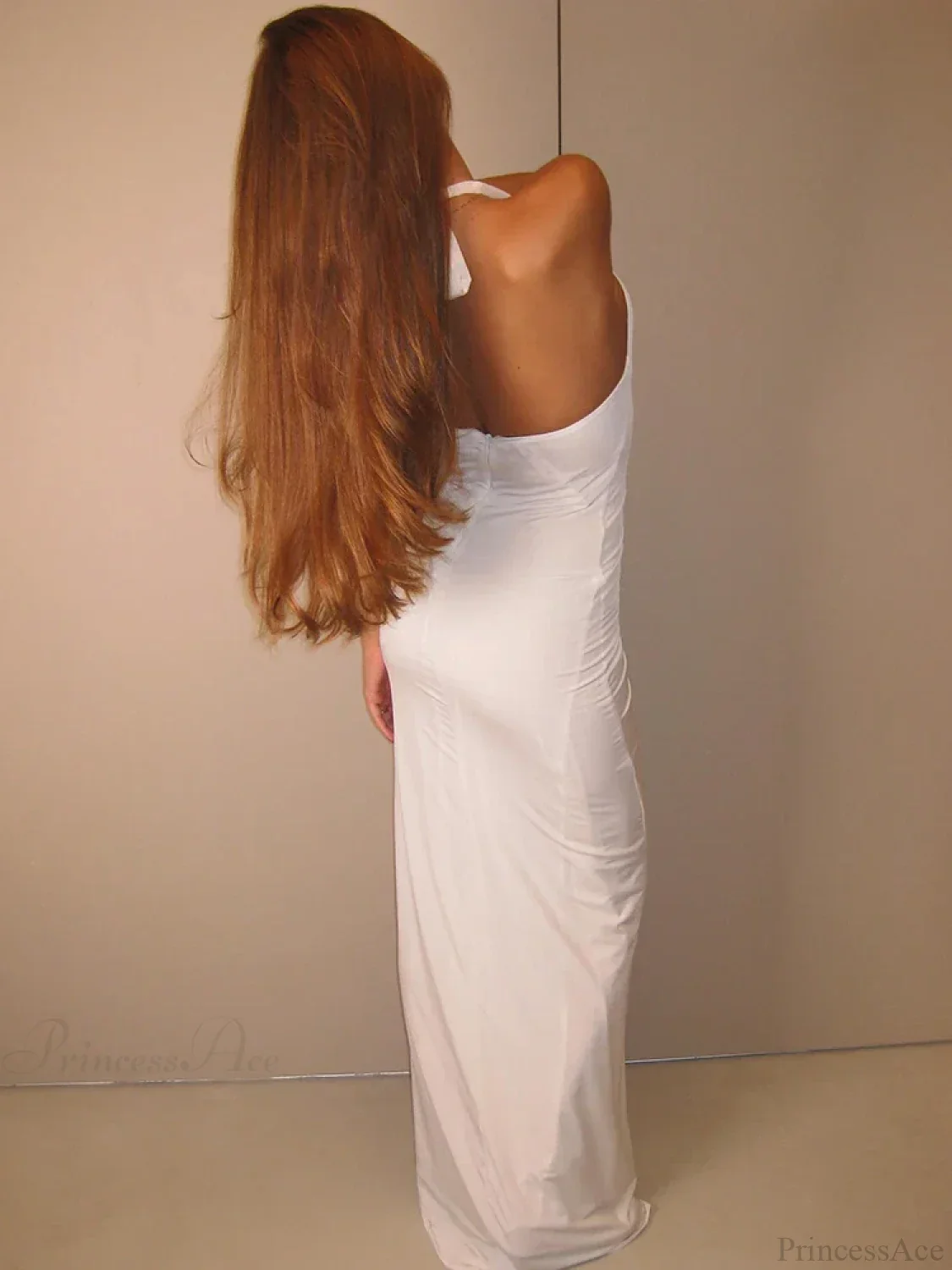 Backless 3D Flowers White Vacation Dress - Image 5