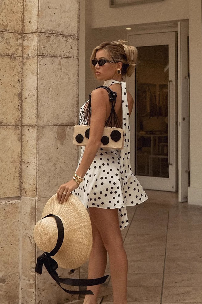 Backless A-Line High-Waist Strappy Mini Dress - Image 3