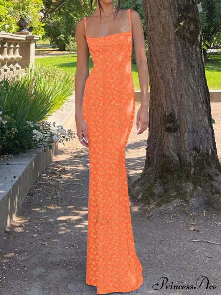 Backless Floral Graceful Mesh Maxi Dress - Image 14