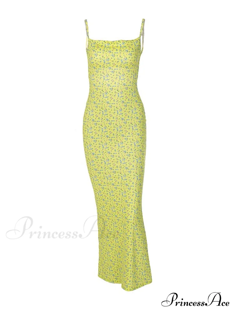 Backless Floral Graceful Mesh Maxi Dress - Image 5
