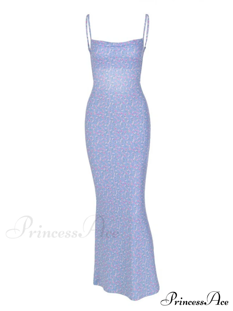 Backless Floral Graceful Mesh Maxi Dress - Image 6