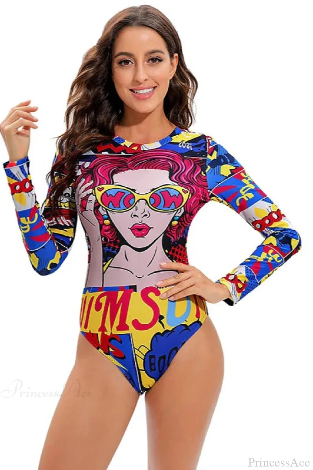 Backless Print Surfing One Piece Set - Image 11