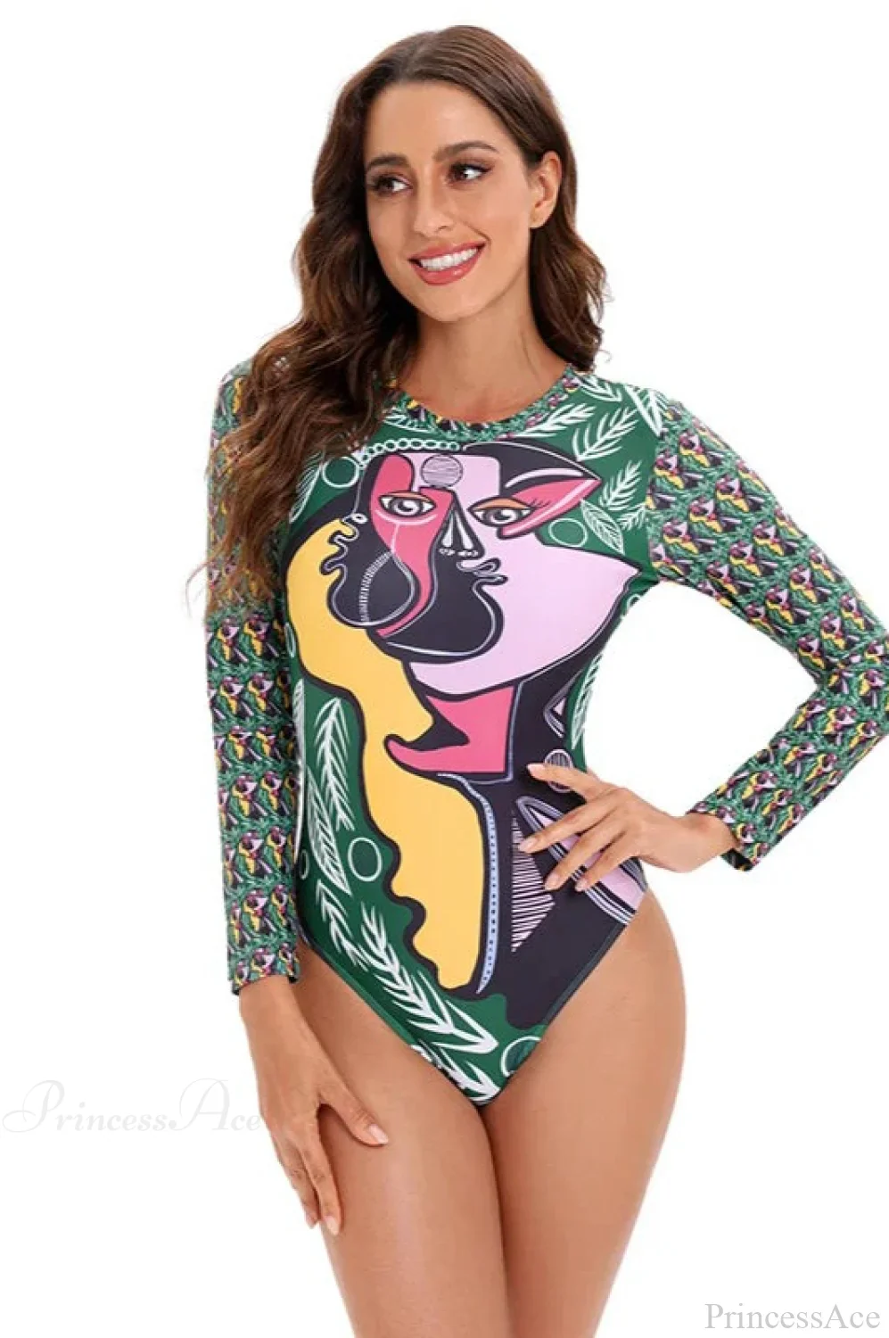 Backless Print Surfing One Piece Set - Image 12