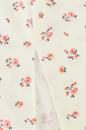 Backless Puff Sleeve Round Neck Split Maxi Floral Dress - Image 5