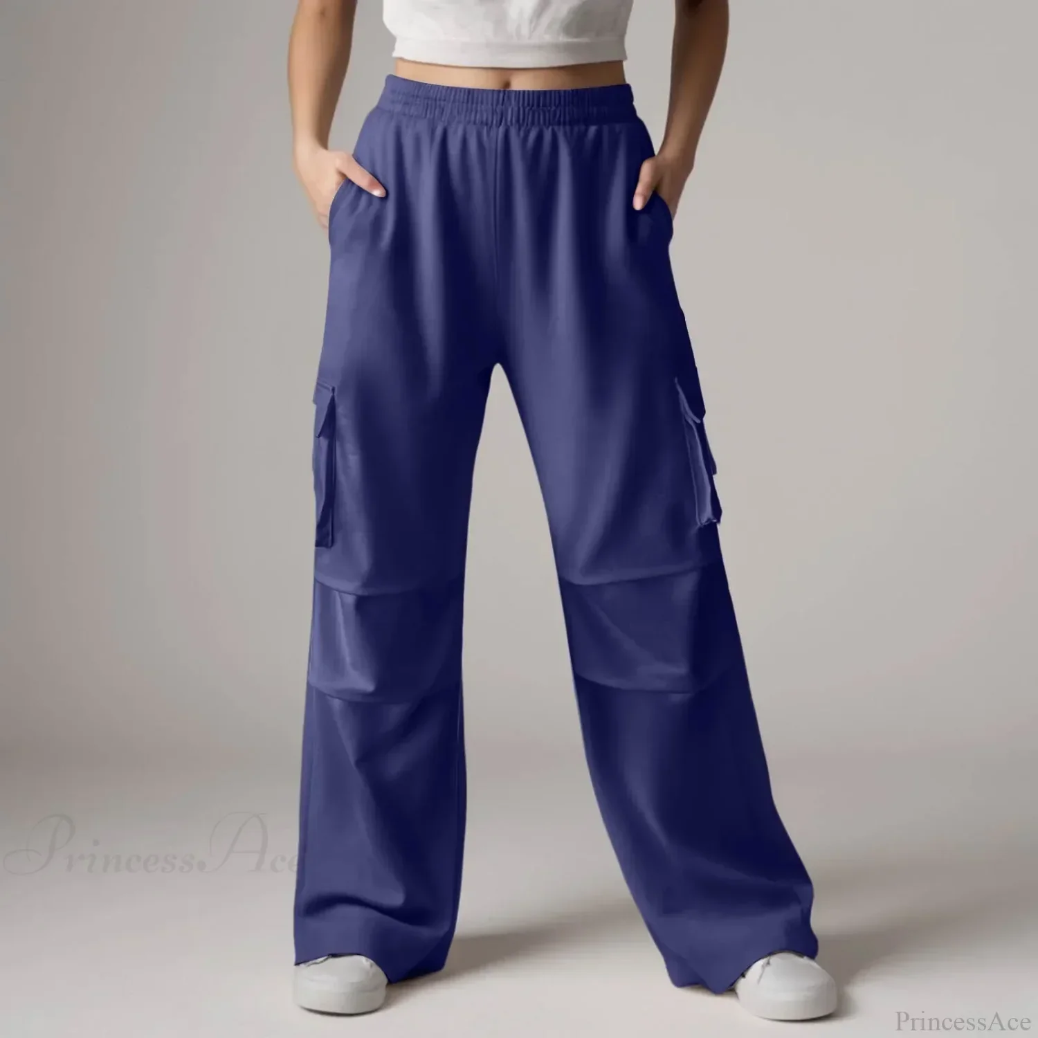 Baggy Cargo Sweatpants with Pockets Pants - Image 2