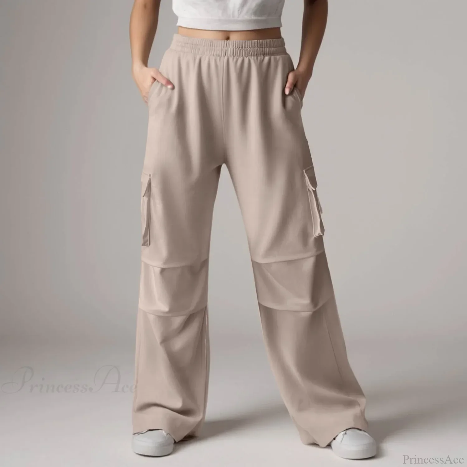 Baggy Cargo Sweatpants with Pockets Pants - Image 4