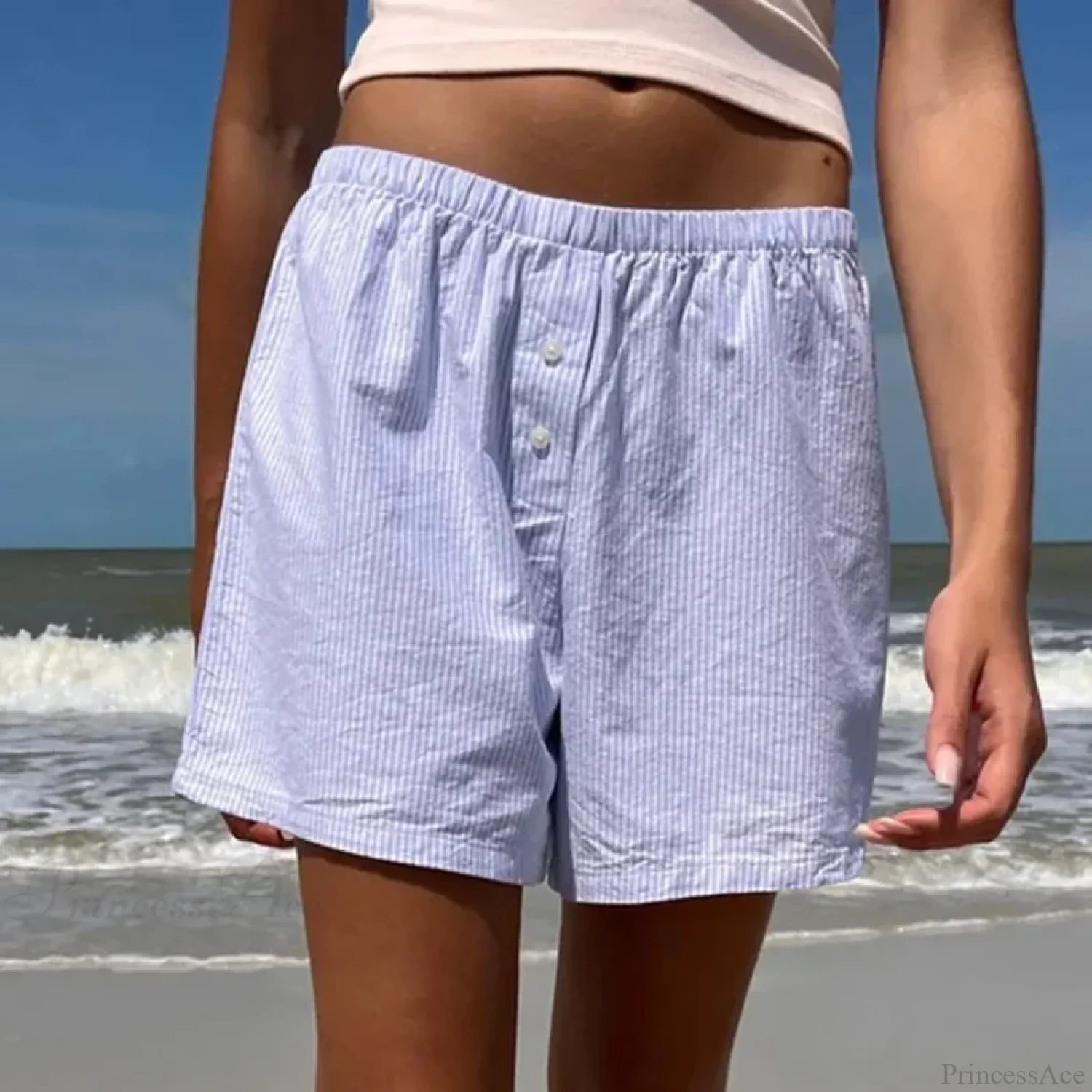 Baggy Striped Vintage Lounge Short - Image 6