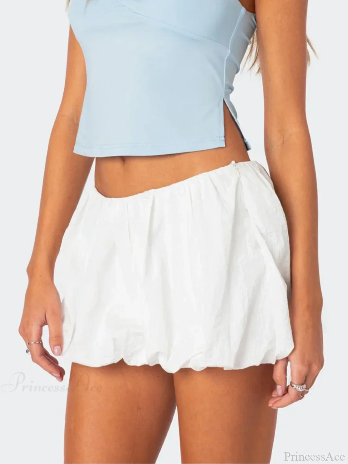 Balloon Layered Pleated Skirt - Image 3