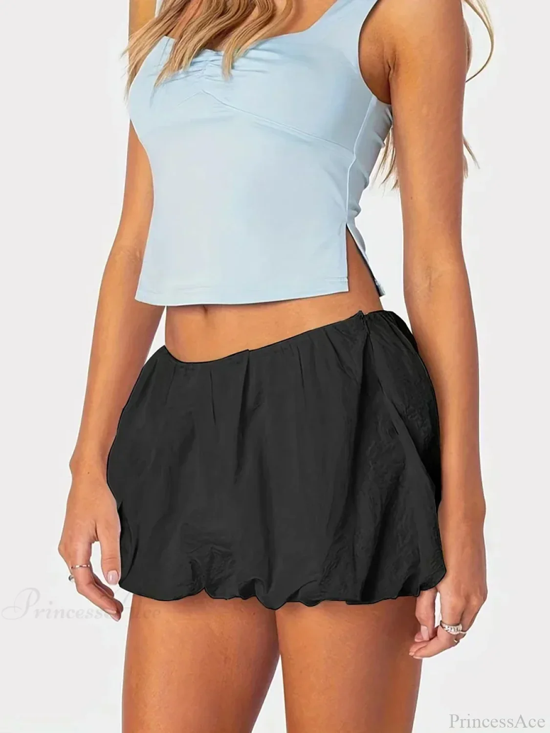 Balloon Layered Pleated Skirt - Image 7