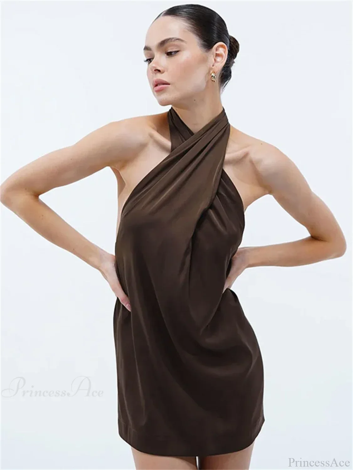 Bandage Backless Slim Mini Dress - Image 5