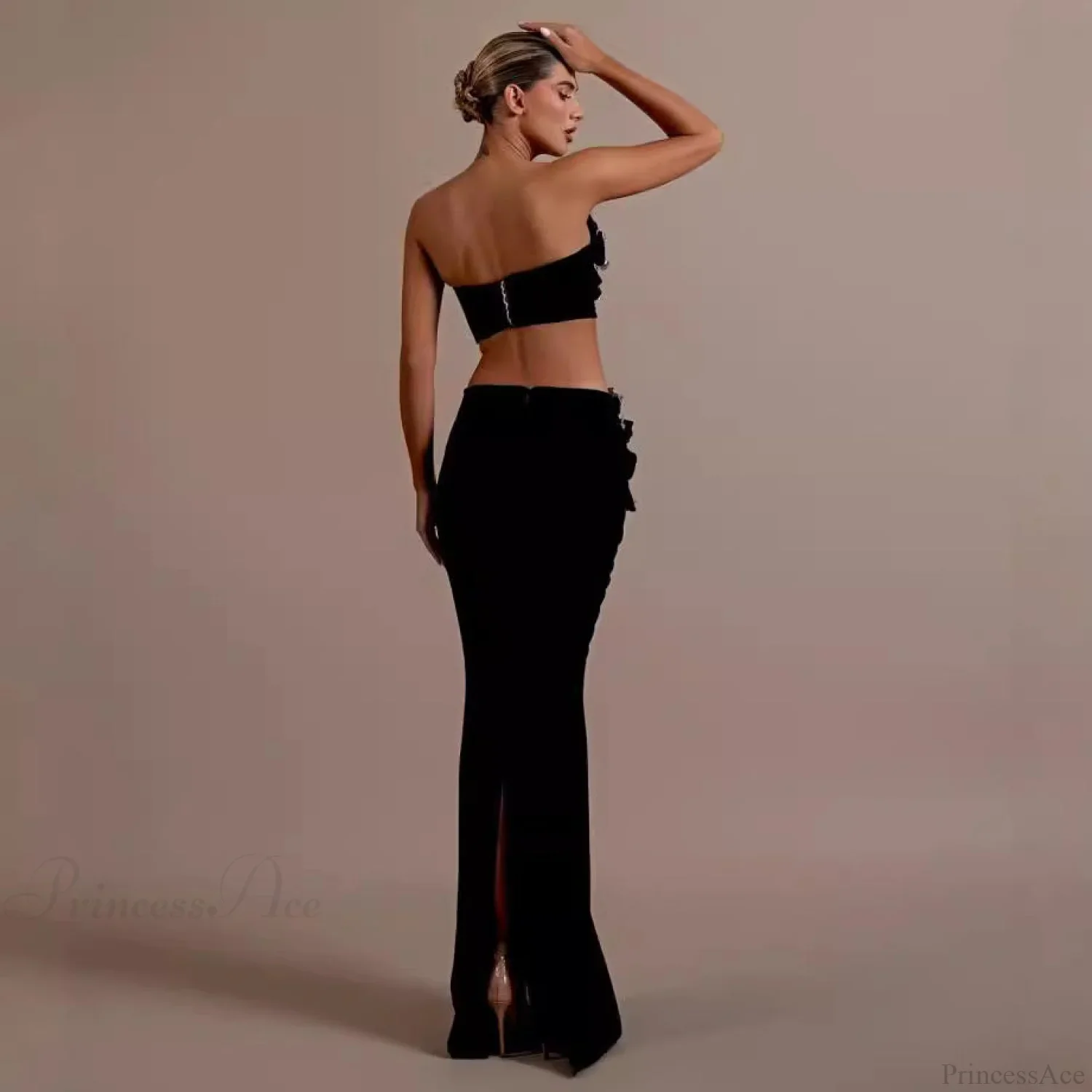 Bandage Dress Set with Rhinestone Details Prom Dress - Image 2