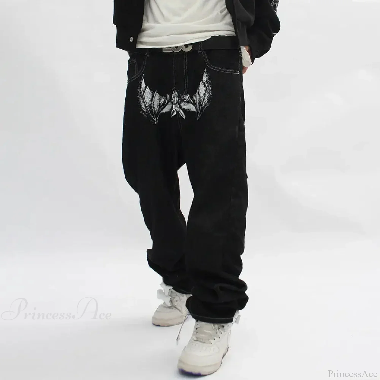 Bat Print Gothic Streetwear Pant - Image 2