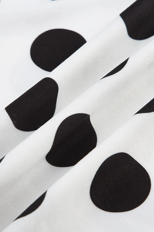 Batwing Sleeve Dot Top Two Pieces Set - Image 4