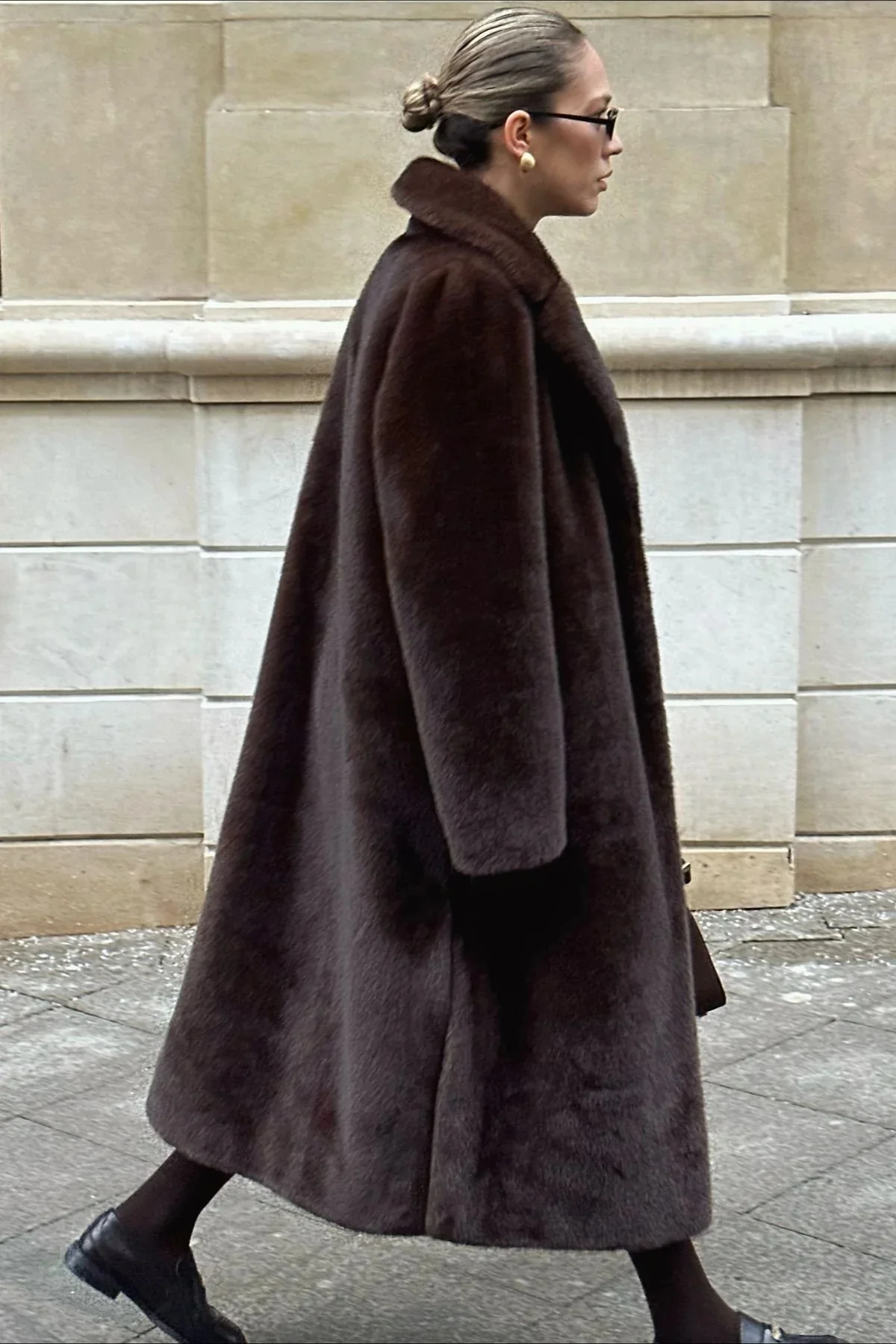 Belted Longline Faux Fur Insulated Overcoat - Image 5