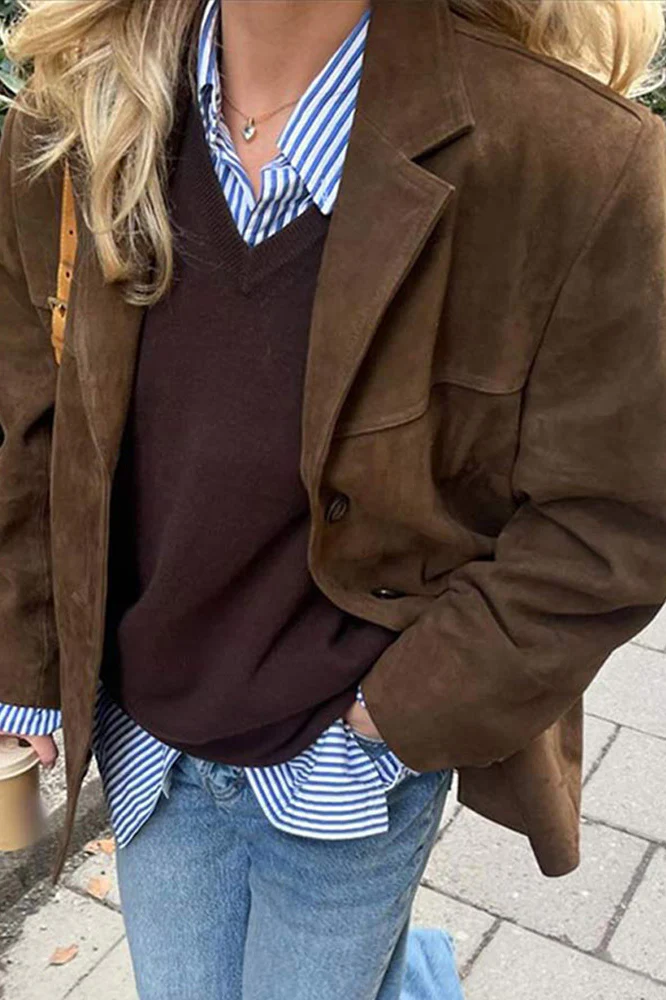 Belted Suede Longline Coat