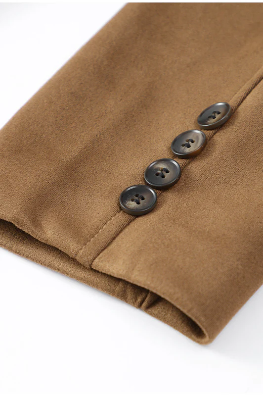Belted Suede Longline Coat - Image 8