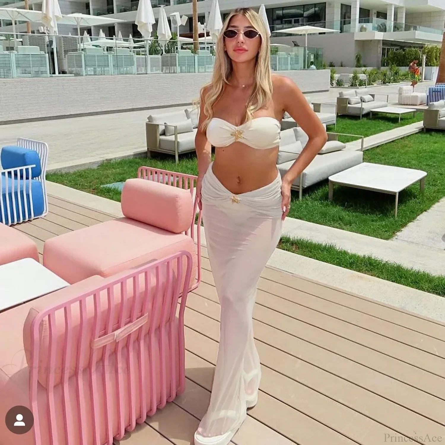 Bikini Set with Maxi Dress Cover Up Three Piece Swimsuit - Image 4