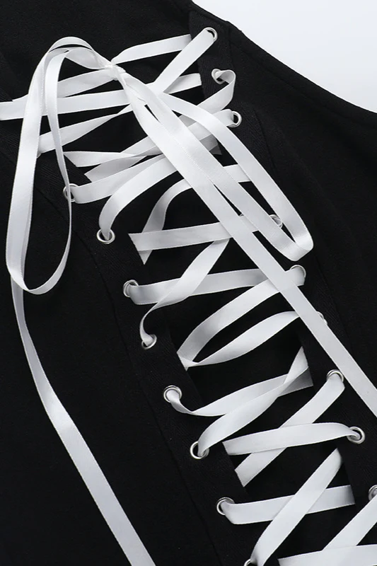 Black Bubble Gothic Dress - Image 5
