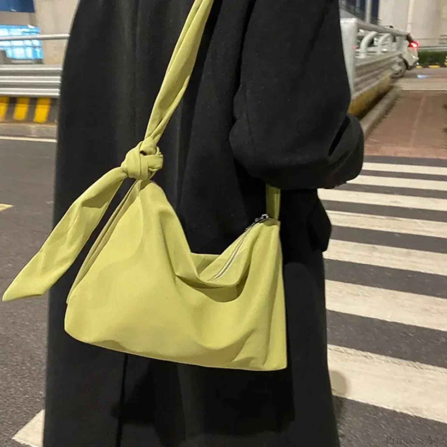 Black Crossbody Shoulder Bag with Chain