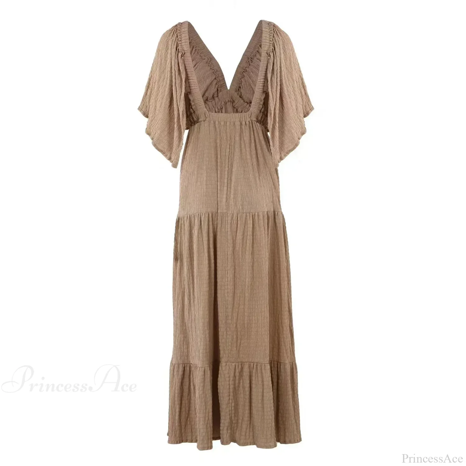 Black Embroidery Round Neck Flare Boho Dress - Image 10