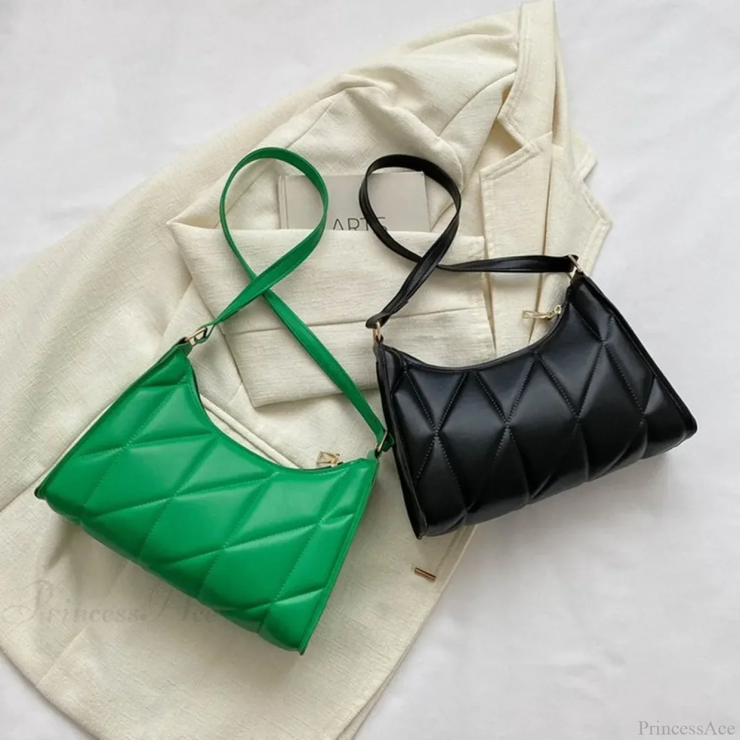 Black PU Leather Retro Hobos Shoulder Bag - Image 2