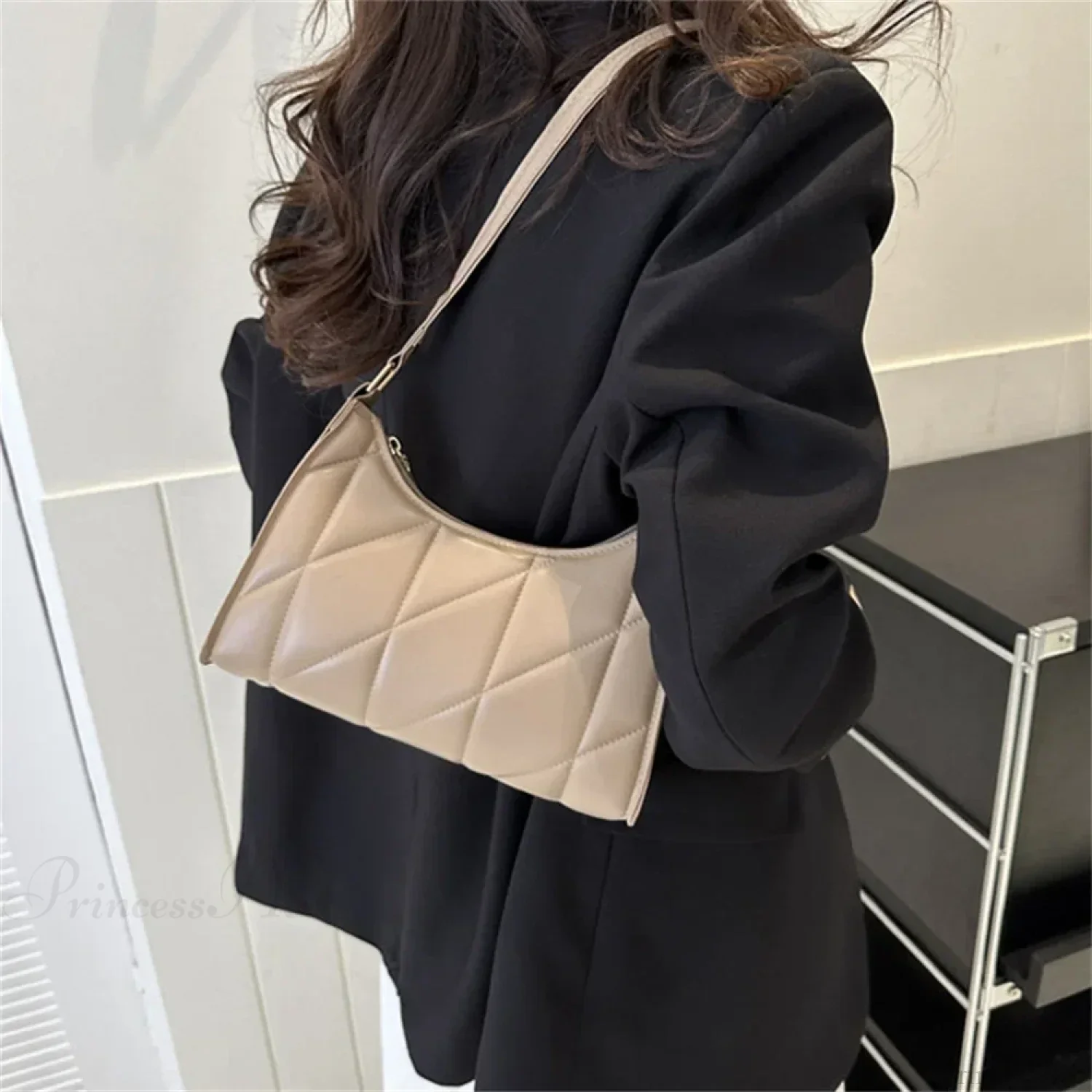 Black PU Leather Retro Hobos Shoulder Bag - Image 6