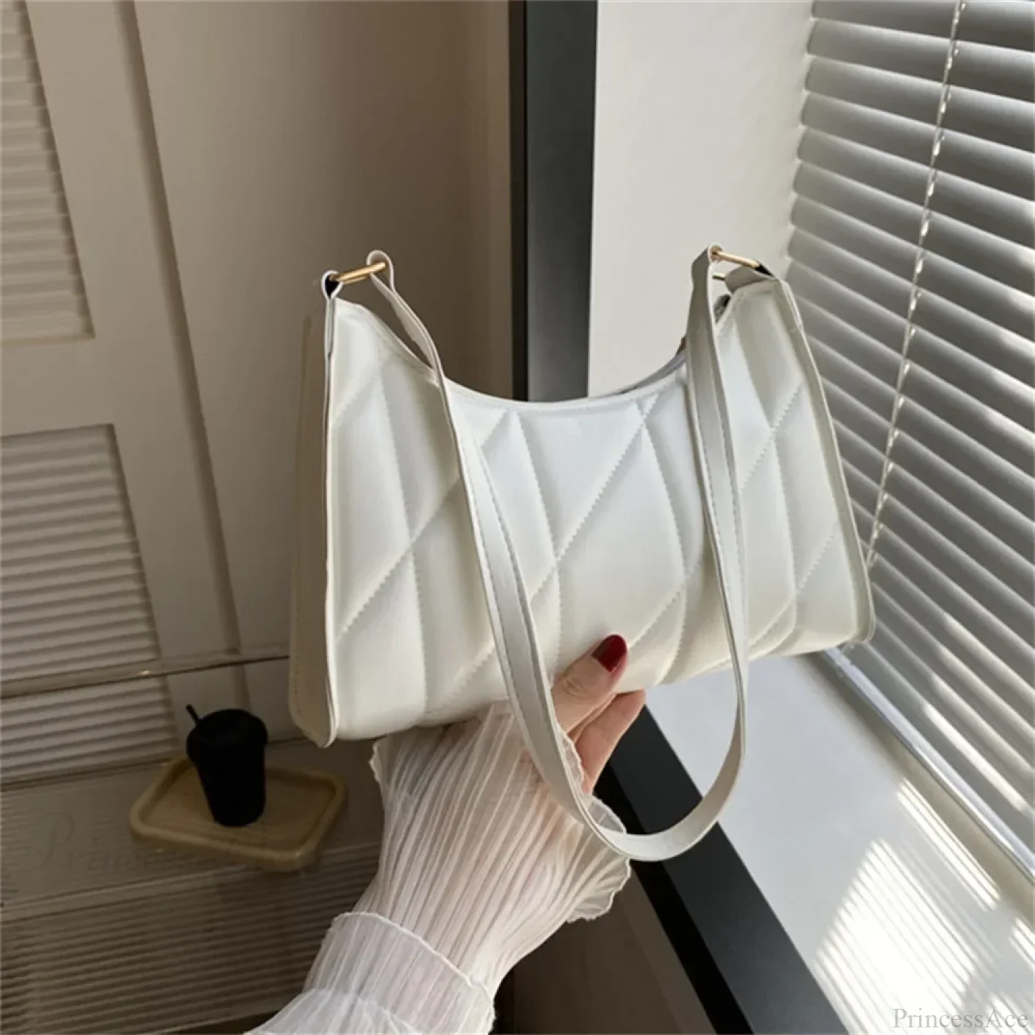 Black PU Leather Retro Hobos Shoulder Bag - Image 7