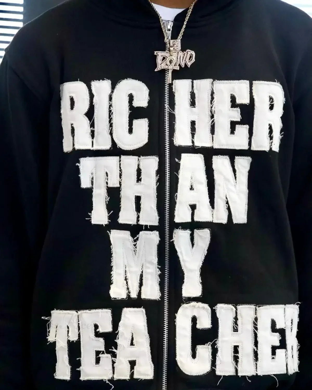 Black Retro Demon Slayer Hoodie - Image 4