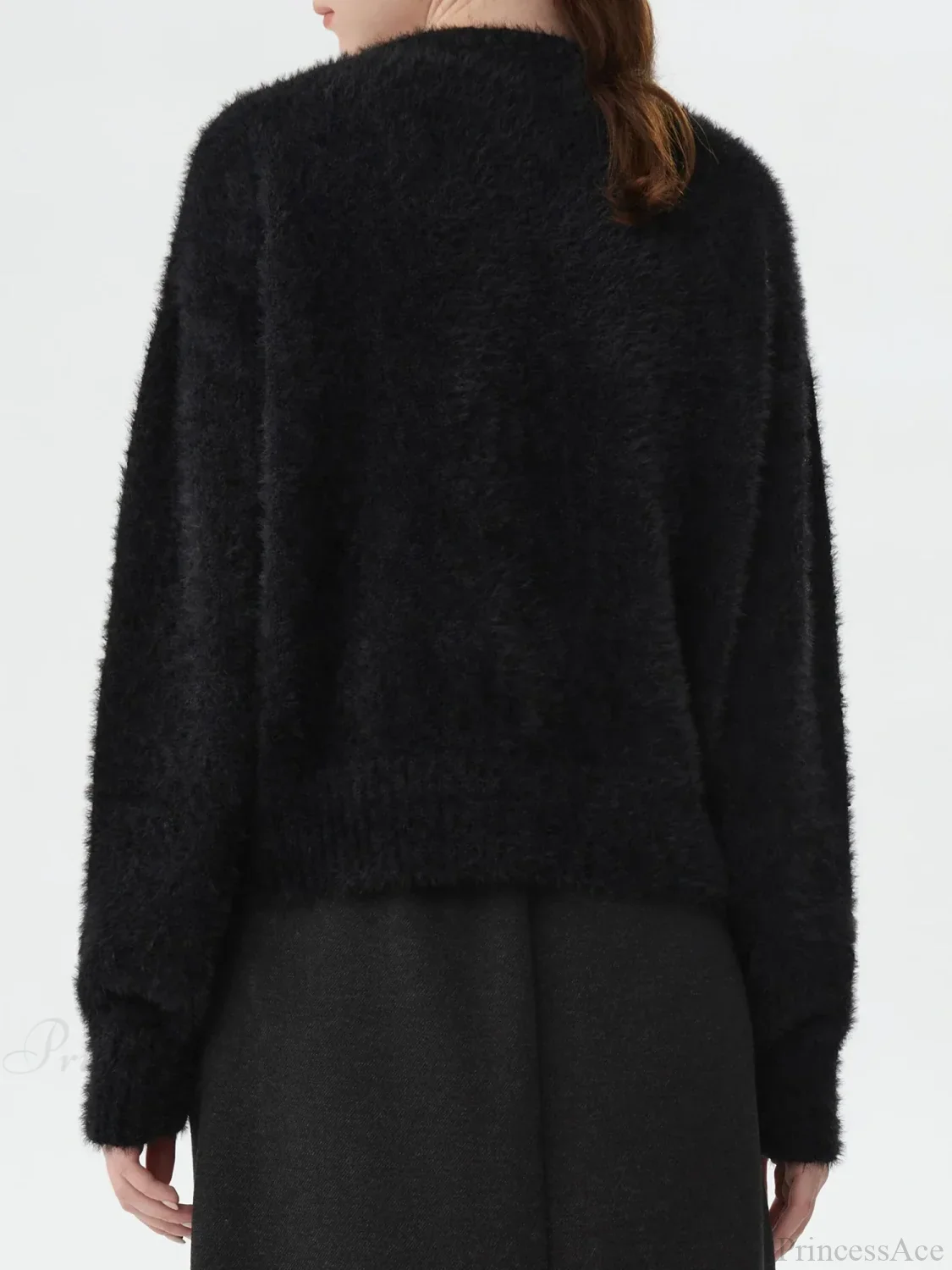 Black White Contrast Dalmatian Embroidered Sweater - Image 3