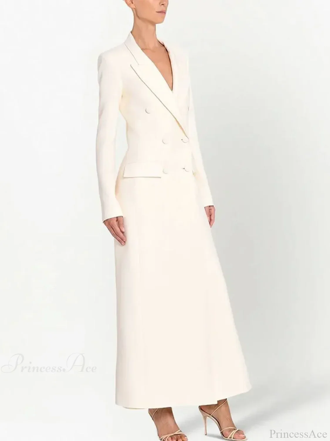 Blazer Notched Collar Double-Breasted Overcoat