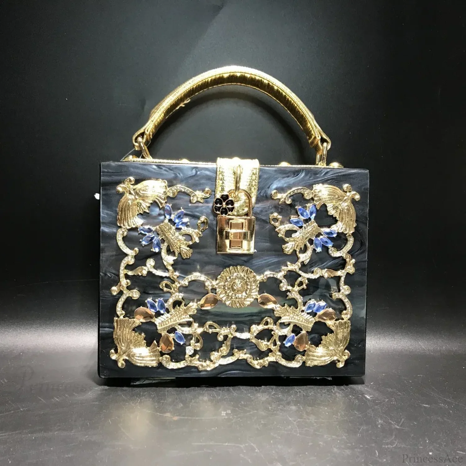Bling Sequined Heart Evening Clutch Bag - Image 8