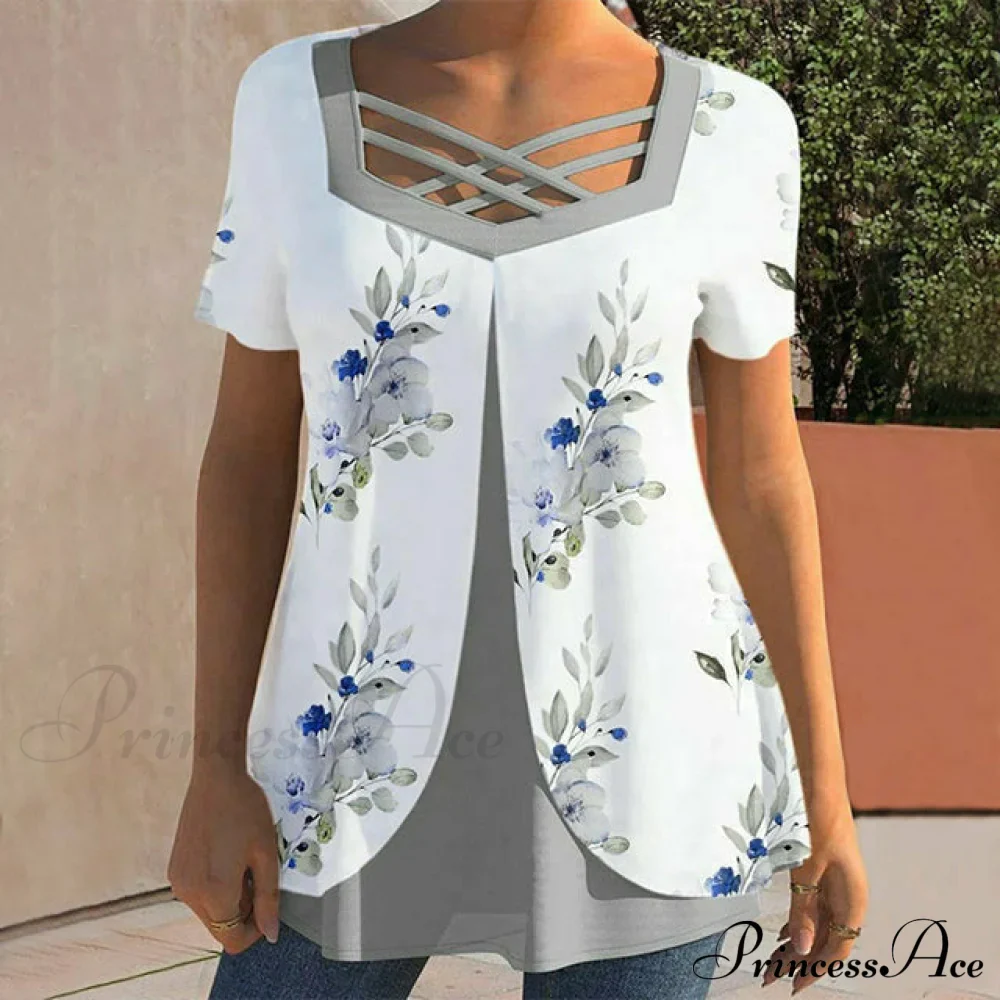 Blouse Design Double with Flowered Layer