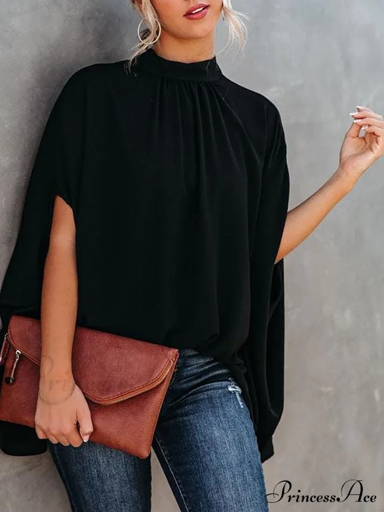 Blouse Loose Blouse Top Femme Arm Casual Design Women Warm-Season Fashion Brief Elegant - Image 12