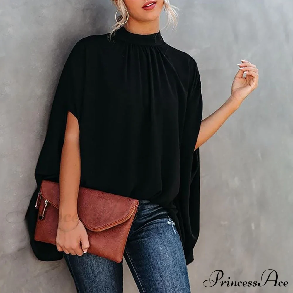 Blouse Loose Blouse Top Femme Arm Casual Design Women Warm-Season Fashion Brief Elegant - Image 14