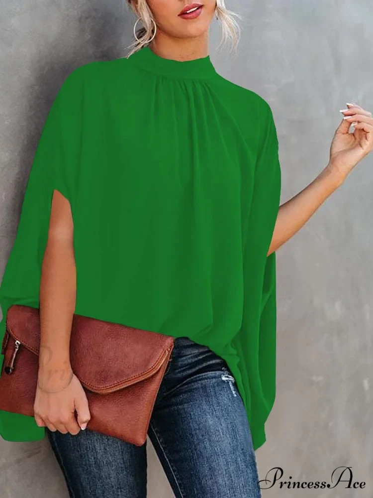 Blouse Loose Blouse Top Femme Arm Casual Design Women Warm-Season Fashion Brief Elegant - Image 16