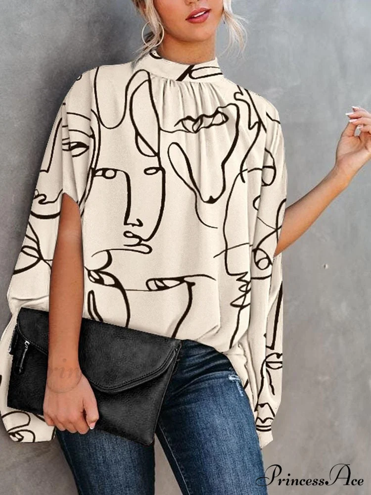 Blouse Loose Blouse Top Femme Arm Casual Design Women Warm-Season Fashion Brief Elegant - Image 6