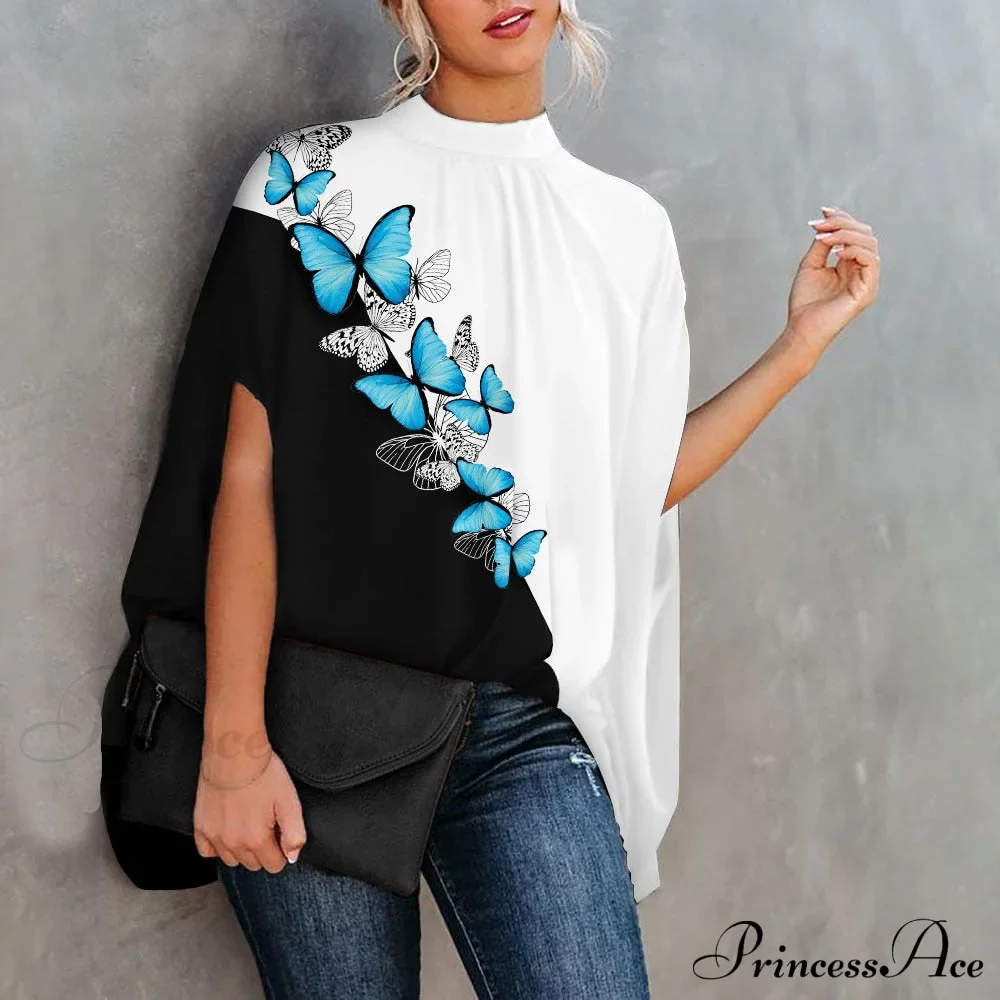 Blouse Loose Blouse Top Femme Arm Casual Design Women Warm-Season Fashion Brief Elegant - Image 8