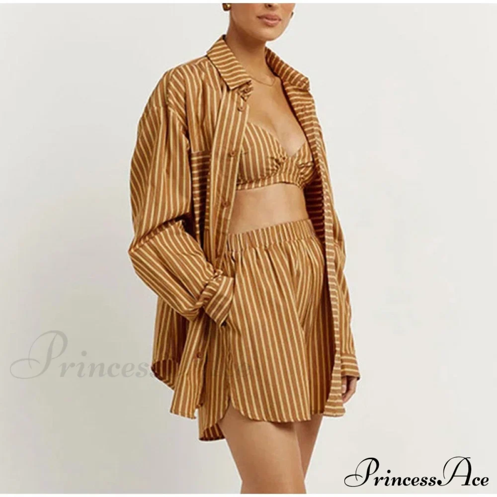 Blouse Outfits With Clothing Pieces Blouses Two Fashion Warm-Season Mini Tracksuits Women Cotton Sets Shorts Fashion - Image 8