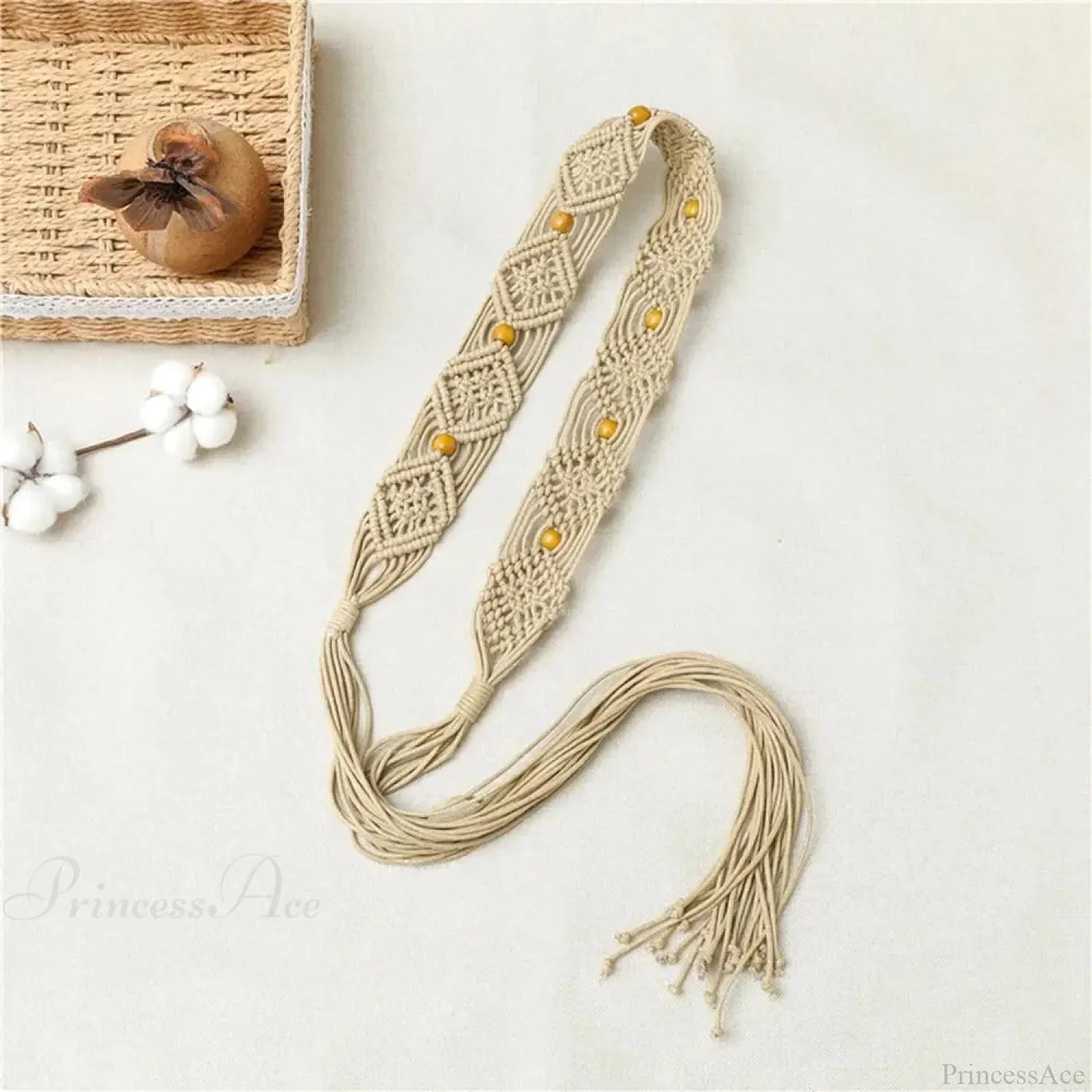 Bohemian Dark Beach Plaited Waist Cord Belt - Image 5