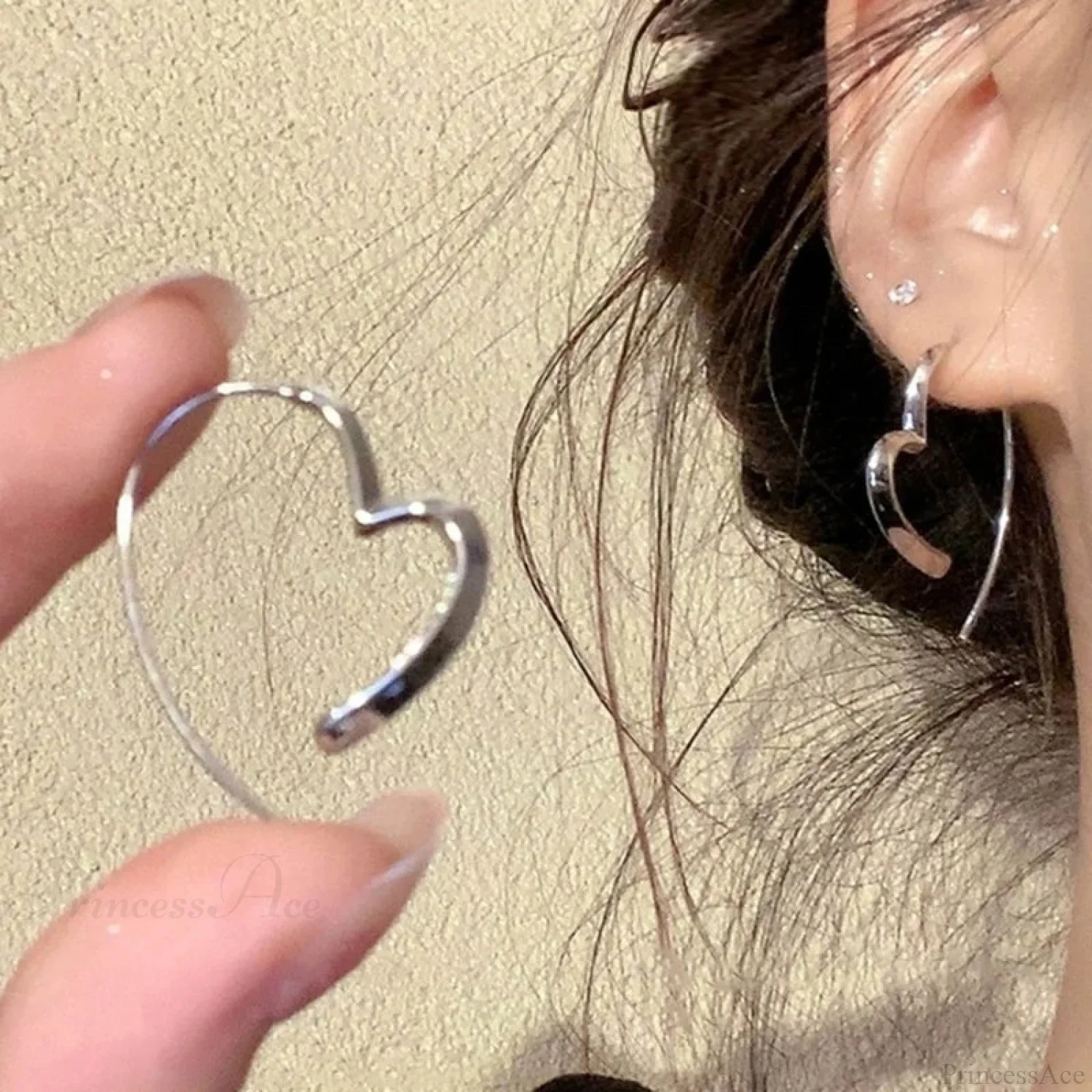 Bohemian Gilded Silvery Lunar Horn Stud Earring - Image 2