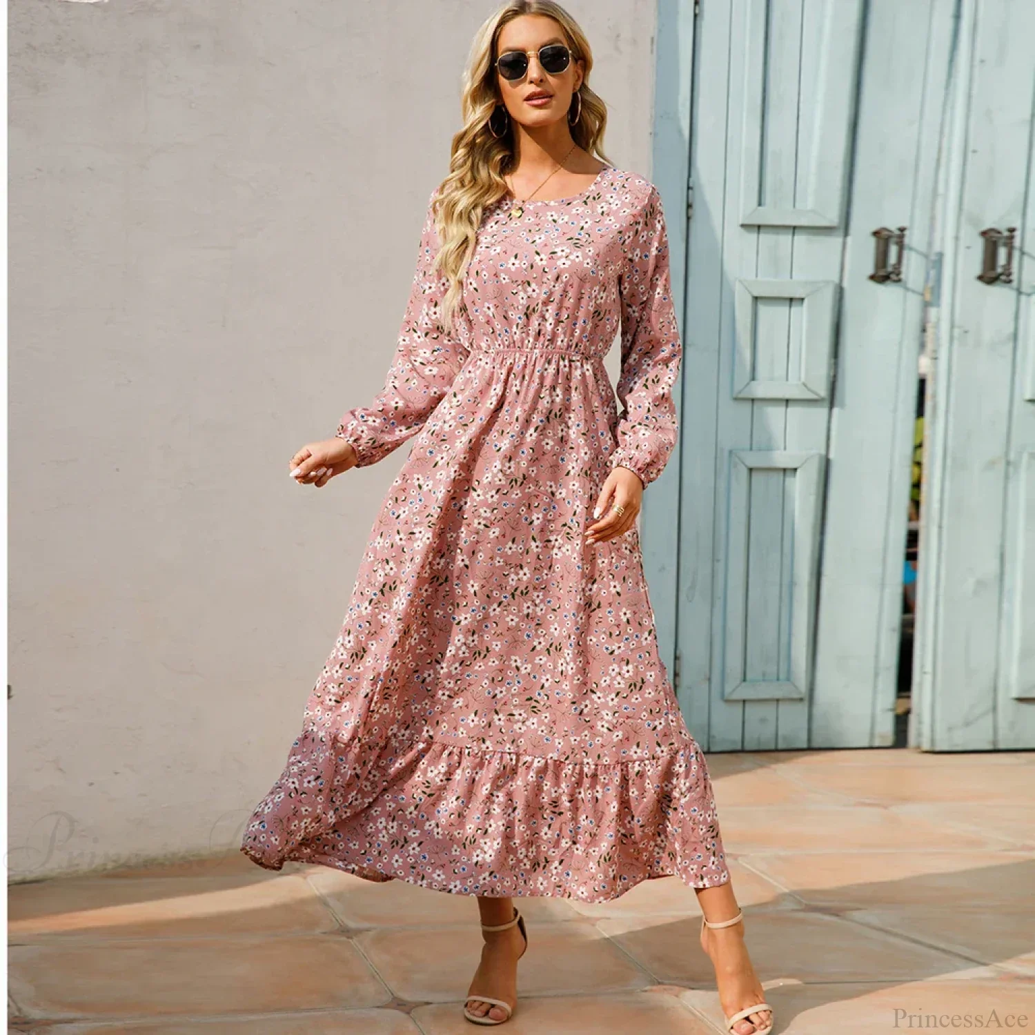 Bohemian Women’s Chiffon Floral Maxi Dress - Image 6