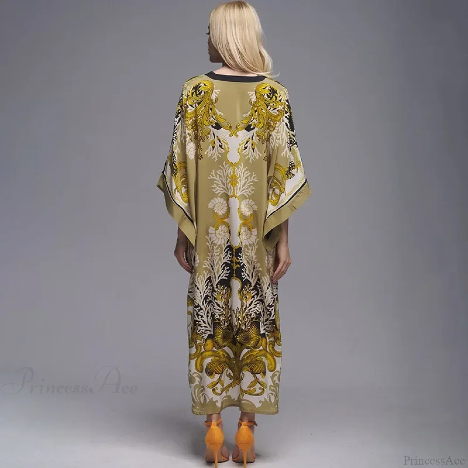 Boho Floral Print Beach Cover Up - Image 2